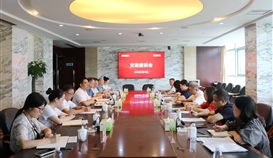 郵儲銀行四川省分行黨委委員、副行長周明一行到德勝釩鈦座談交流