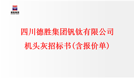 四川德勝集團(tuán)釩鈦有限公司布袋灰招標(biāo)書（含報價單）