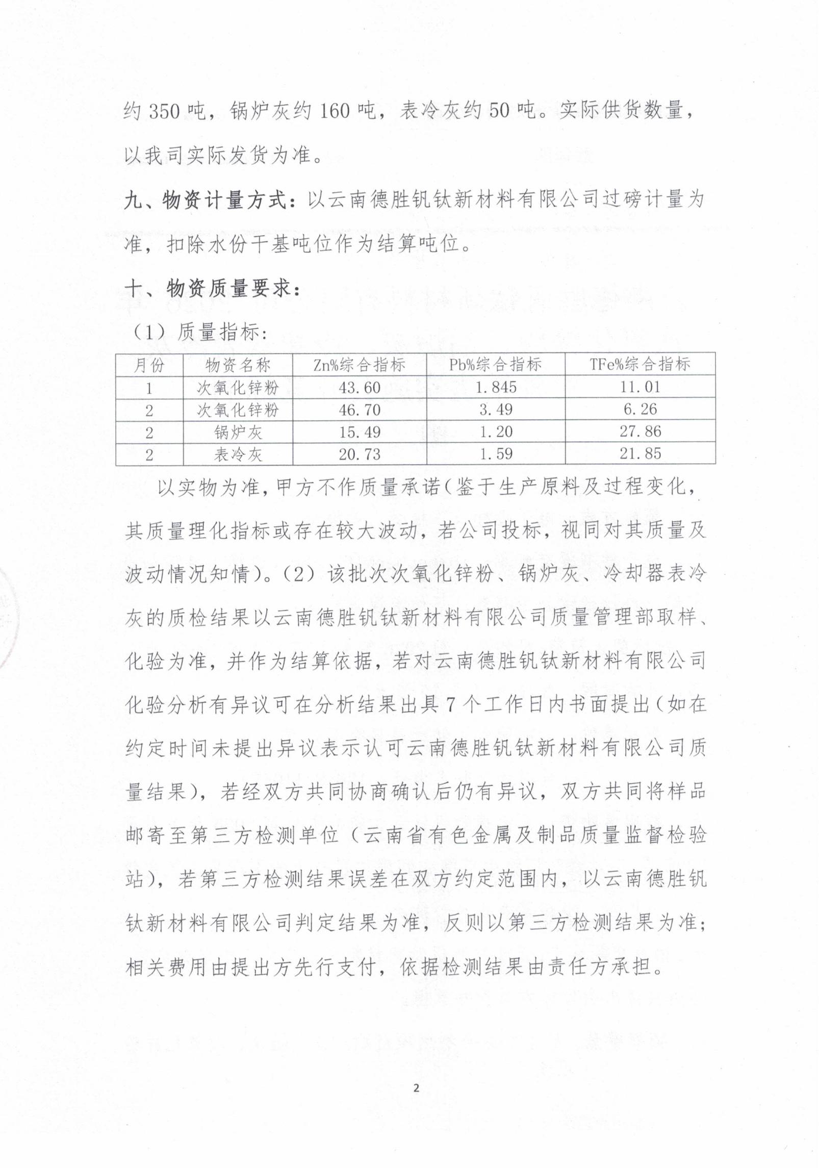 2026年次氧化鋅粉、鍋爐灰、表冷灰招標(biāo)函告02